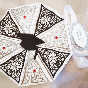 Papírtorta 8 szeletes- díszdoboz - otthon & életmód - papír, írószer - ajándékozás kellékei - papírtorta - Meska.hu