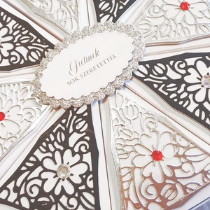 Papírtorta 8 szeletes- díszdoboz - otthon & életmód - papír, írószer - ajándékozás kellékei - papírtorta - Meska.hu