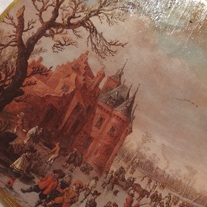 Jan van Goyen - Winter kerek falitábla - otthon & életmód - dekoráció - kép & falikép - táblakép - Meska.hu