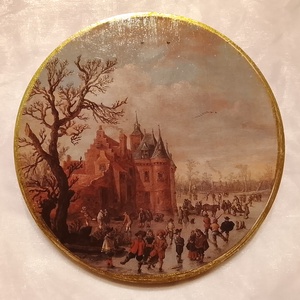 Jan van Goyen - Winter kerek falitábla - Meska.hu