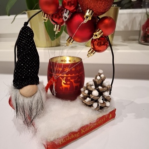 Léggömbös manó asztaldísz - karácsony - adventi díszek - adventi asztaldísz - Meska.hu