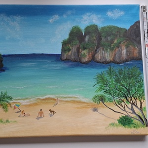 Nyaralás Maya Bay-en c. Festmény -  - Meska.hu
