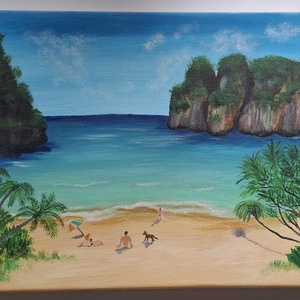 Nyaralás Maya Bay-en c. Festmény -  - Meska.hu