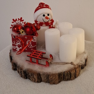 Hóemberes adventi asztali dísz - Meska.hu