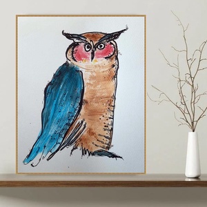 Bagoly I.-grafika keretezve az alkotótól  - művészet - grafika & illusztráció - egyéb rajzok - Meska.hu