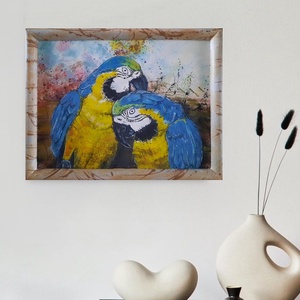 Papagájos grafika keretezve az alkotótól - művészet - grafika & illusztráció - egyéb rajzok - Meska.hu