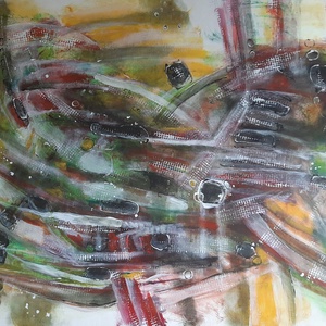 Absztrakt festmény az alkotótól, Művészet, Festmény, Akril, , MESKA