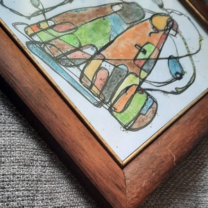 Absztrakt grafika az alkotótól keretben - művészet - festmény - akril - Meska.hu