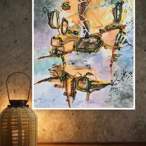 Absztrakt festmény az alkotótól Váratlan gondolatok, Művészet, Festmény, Akril, , MESKA