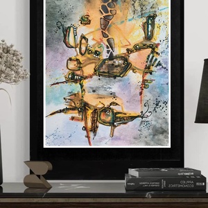 Absztrakt festmény az alkotótól Váratlan gondolatok - művészet - festmény - akril - Meska.hu