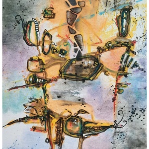 Absztrakt festmény az alkotótól Váratlan gondolatok - művészet - festmény - akril - Meska.hu