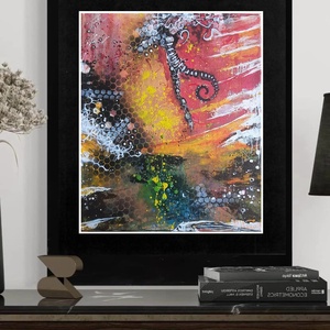 Absztrakt festmény az alkotótól Inspirált ütemezés - művészet - festmény - akril - Meska.hu