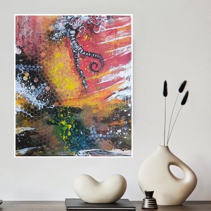 Absztrakt festmény az alkotótól Inspirált ütemezés - művészet - festmény - akril - Meska.hu