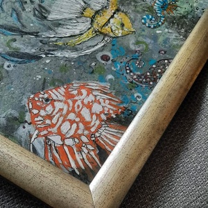 Festmény gyerekszobába  Halak tánca II. - művészet - festmény - akril - Meska.hu