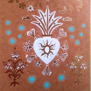 Szent Szív - művészet - festmény - akril - Meska.hu