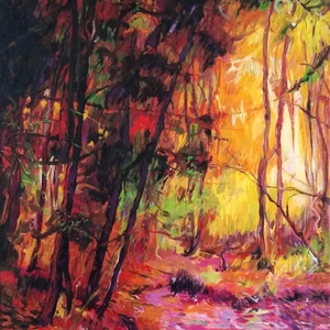 Őszi erdő Olajfestmény impresszionista - művészet - festmény - olajfestmény - Meska.hu