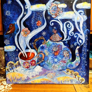 Csillagot hoztam - művészet - festmény - akril - Meska.hu