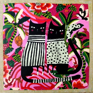 Tropical Meow-Meow festmény - Meska.hu