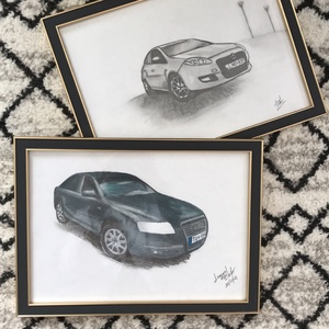 Autó portré - művészet - grafika & illusztráció - egyéb rajzok - Meska.hu