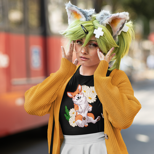 Melon corgi kutyusos póló - ruha & divat - női ruha - póló, felső - Meska.hu