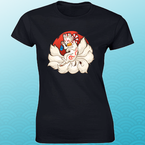 Kyuubi kitsune póló, Ruha & Divat, Női ruha, Póló, felső, Fotó, grafika, rajz, illusztráció, MESKA