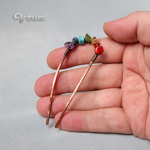 Kézműves réz hajtű színes ásványokkal - ruha & divat - hajdísz & hajcsat - hajcsat & hajtű - Meska.hu Kézműves réz hajtű színes ásványokkal - ruha & divat - hajdísz & hajcsat - hajcsat & hajtű - Meska.hu