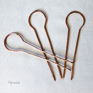 Kézműves minimalista kalapált réz hajtű  - ruha & divat - hajdísz & hajcsat - hajcsat & hajtű - Meska.hu