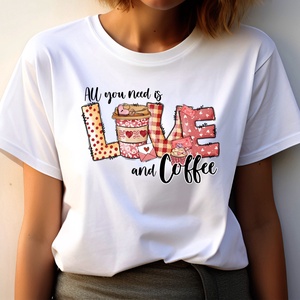 Kávés Valentin 3, Valentin-napi Póló, Ajándék pároknak, szerelmeseknek, feleségnek, férjnek, Romantikus Design,, Ruha & Divat, Női ruha, Póló, felső, , MESKA