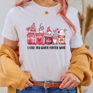 Manós, Gnome Valentin, Valentin-napi Póló, Ajándék pároknak, szerelmeseknek, feleségnek, férjnek, Romantikus Design, - ruha & divat - női ruha - póló, felső - Meska.hu