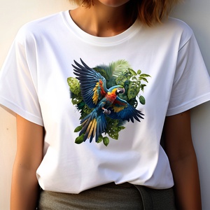 Exkluzív Női Ara Papagáj Mintás Póló � Divatos és Színes Ajándékötlet Elegáns Születésnapi Meglepetés - ruha & divat - női ruha - póló, felső - Meska.hu