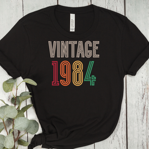 Vintage 40 éves Születésnapi Póló  Egyedi Ajándék 1985 és 1980-as Években Születetteknek! (Az évszámot a megjegyzésbe) - ruha & divat - női ruha - póló, felső - Meska.hu