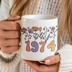 50 Éves Születésnapi Retro Bögre  Egyedi Ajándék 1975 és 1970-es Években Születetteknek - otthon & életmód - konyhafelszerelés, tálalás - tálalás - bögre & csésze - Meska.hu
