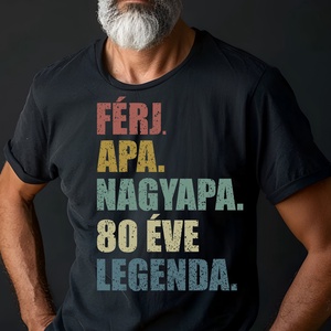 Férj, Apa, Nagyapa 80 Éve Legenda.  Tökéletes Születésnapi Ajándék Férjeknek és Apáknak, Nagyapának, Dédnagyapának! - Meska.hu