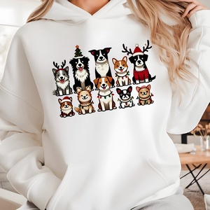 Karácsonyi Kutyás Pulóver � Francia Bulldog, Husky, Beagle és Más Kedvencek Ünnepi Mintával, Kapucnis és Sima Változat, Ruha & Divat, Női ruha, Pulóver, , MESKA