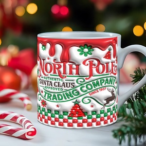North Pole Karácsonyi Bögre Télapó Jóváhagyásával, Ünnepi Design Forró Italokhoz, Ajándéknak Tökéletes, KÉK, Piros szín - otthon & életmód - konyhafelszerelés, tálalás - tálalás - bögre & csésze - Meska.hu
