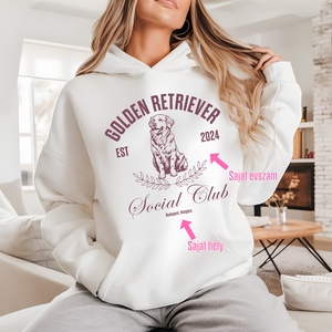 Személyre szabható pulóver és hoodie Golden Retriever rajongóknak  egyedi évszámmal és hellyel, tökéletes ajándék kutya - ruha & divat - női ruha - pulóver - Meska.hu
