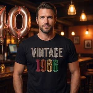 Vintage 1986: Újra 20, Rutinnal! � 40. Születésnapi Póló � Limitált Kiadású Ajándék - ruha & divat - női ruha - póló, felső - Meska.hu