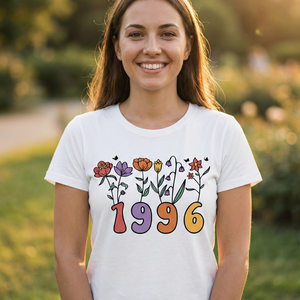 Virágos 1996 Szülinapi Póló Nőknek � Egyedi 30. Születésnapi Ajándék Vadvirágos Mintával - Meska.hu