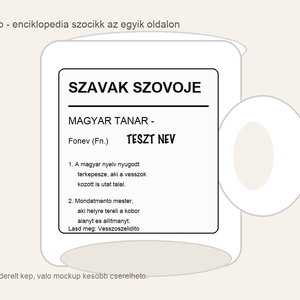 Teszt termék - Szavak Szovoje magyar tanar ajandekbogre - nevreszolo pedagogus ajandek - Meska.hu