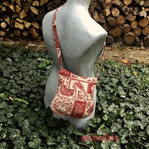 Rajzolt patchwork kicsi táska - táska & tok - kézitáska & válltáska - vállon átvethető táska - Meska.hu