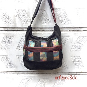 Színesedő erdő Táska, Táska & Tok, Kézitáska & válltáska, Vállon átvethető táska, Varrás, Patchwork, foltvarrás, MESKA