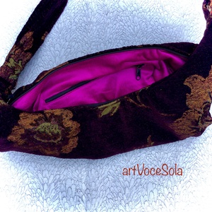 Lótuszvarázs  Félhold Táska - táska & tok - kézitáska & válltáska - vállon átvethető táska - Meska.hu