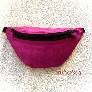 Rózsaszín köd nagy övtáska - Meska.hu