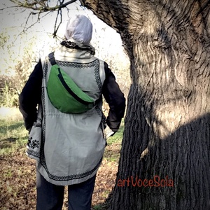 Zöldvilág XL nagy Övtáska, Táska & Tok, Övtáska, Varrás, MESKA