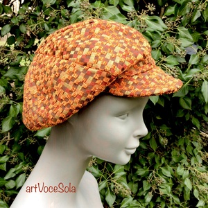 Narancs Pepita  Sapka, Ruha & Divat, Sál, Sapka, Kendő, Sapka, Varrás, MESKA