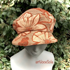 Narancs Tulipán Kalap - ruha & divat - sál, sapka, kendő - kalap - Meska.hu
