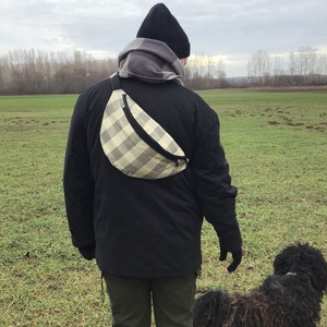 Kockás valóság  XL nagy Övtáska, Táska & Tok, Övtáska, Varrás, MESKA