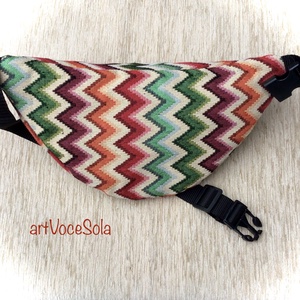 Színes hullámok XL nagy Övtáska - táska & tok - övtáska - Meska.hu