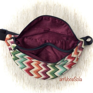 Színes hullámok XL nagy Övtáska - táska & tok - övtáska - Meska.hu