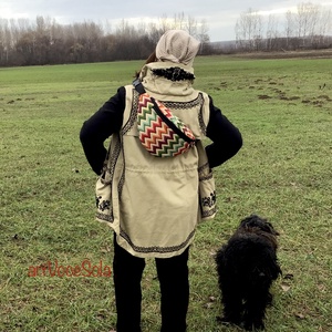 Színes hullámok XL nagy Övtáska, Táska & Tok, Övtáska, Varrás, MESKA